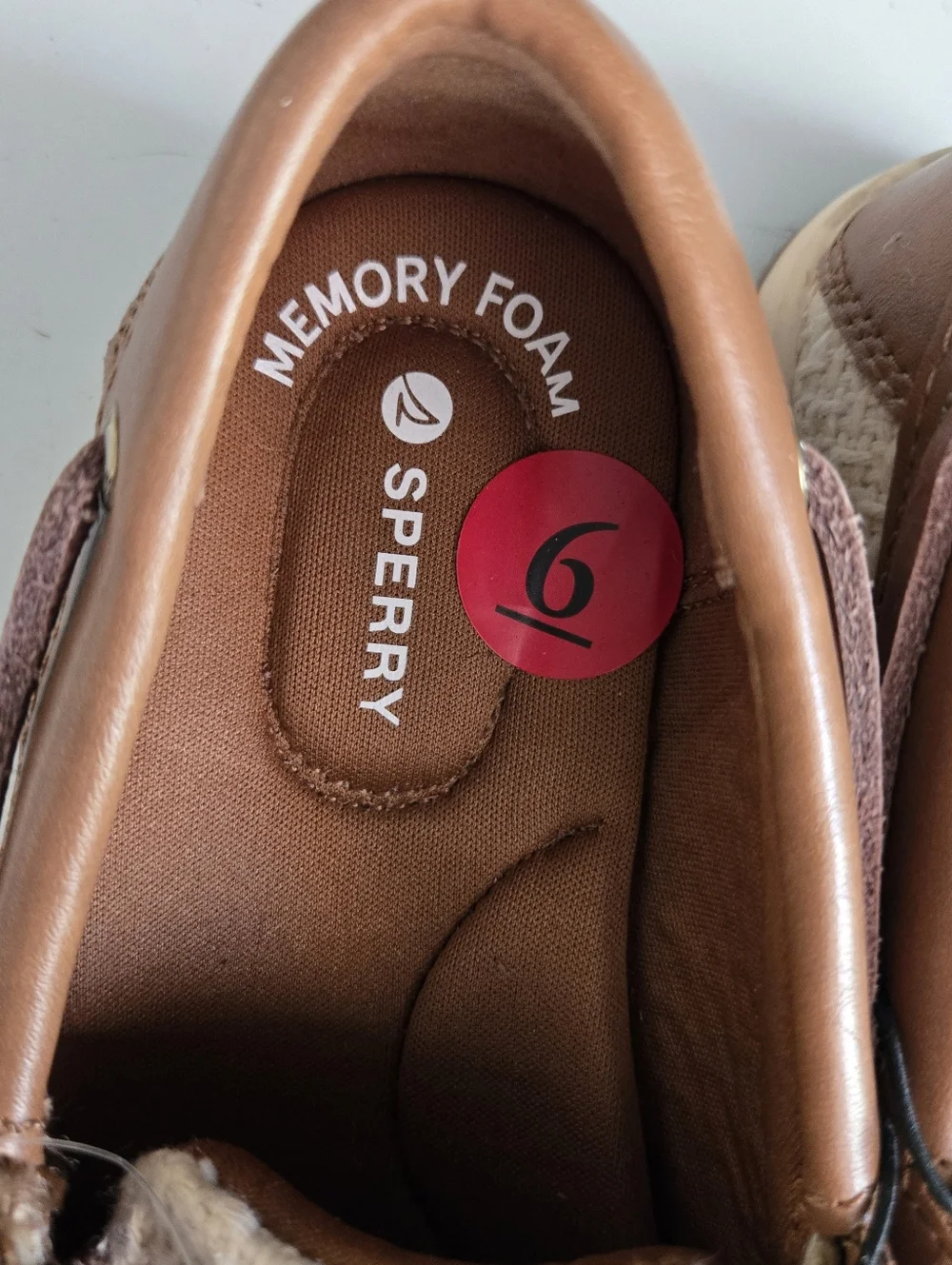 Sperry Halefish Boat Shoes Womens 6 Linen Leather Brown Nautical Comfort Casual - Picture 8 of 10